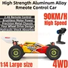 High Strength Aluminum Alloy Rmeote Control Car 1:14 90KM/H 4WD Hydraulic Shock Absorber High Speed Brushless Motor RC Car Toy 1