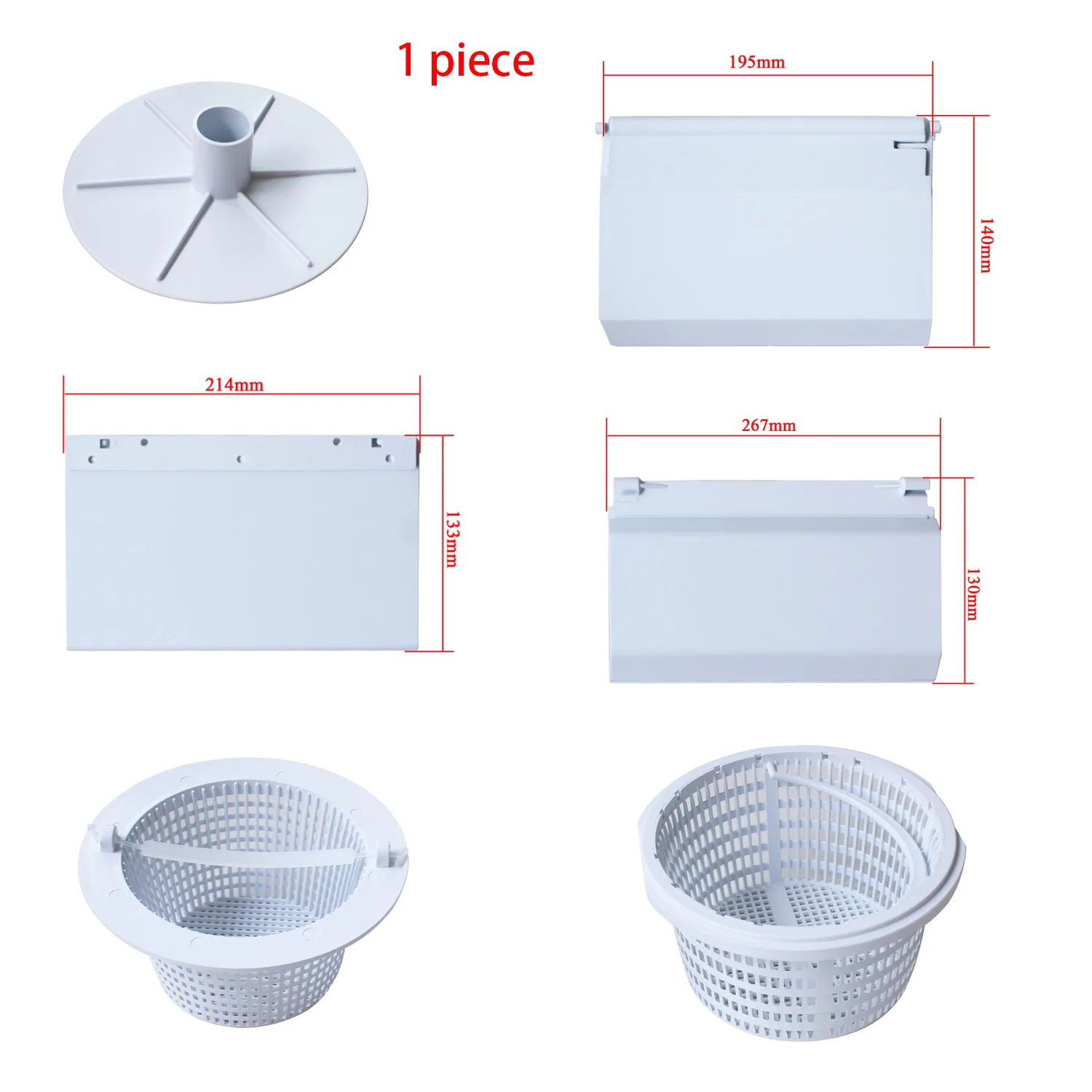 Acessórios para Piscina Adaptador de Placa de Vácuo Skimmer Cesta Skimmer