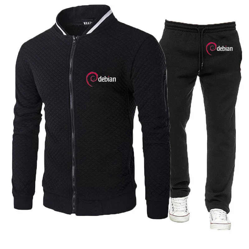 Debian Mens Running Jacket Training Sportswear Set