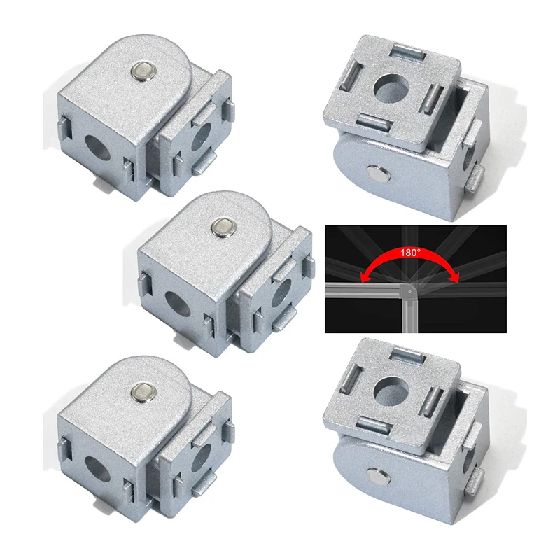 

2pcs Flexible Pivot Joint 2020 3030 Aluminum Profile Die-Cast Zinc Alloy Pivot Joint for Aluminum Extrusion Profile 3030 Series