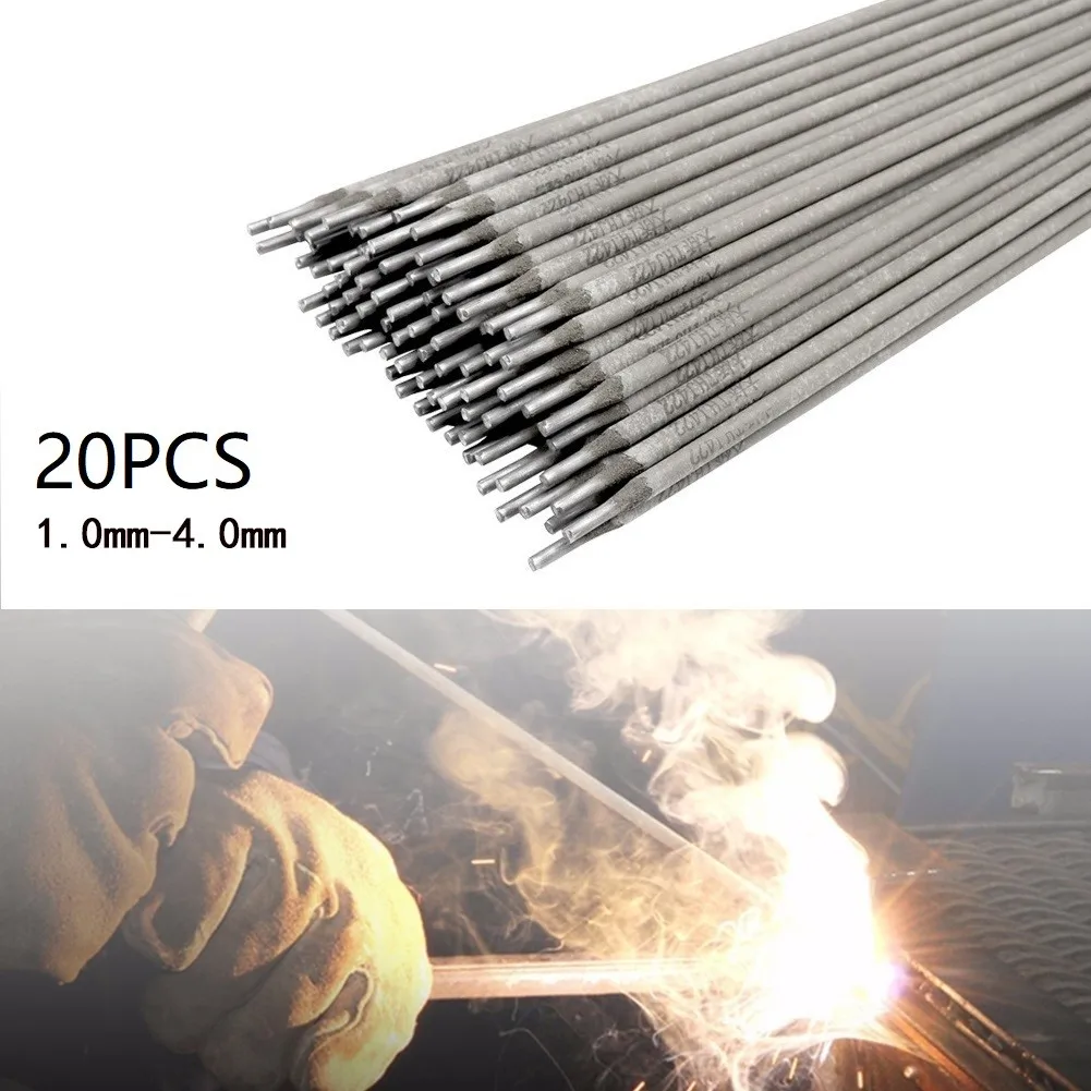 

20pcs 304 Stainless Steel Electric Welding Rod Electrode A102 Solder Wires 1.0mm-4.0mm Weld Tool Electrode Ultra Fine Electrode