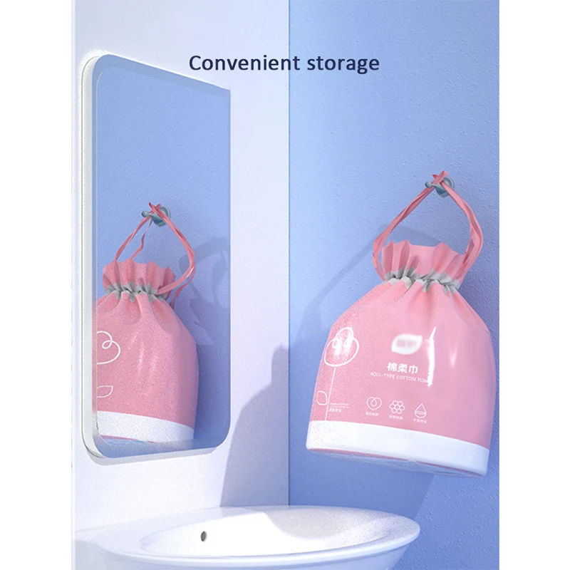 40 Sheets Soft Disposable Face Cleaning Towel Thick Cotton Facial Wipes Makeup Cleaning Skincare Wash Cloth Roll Tissue