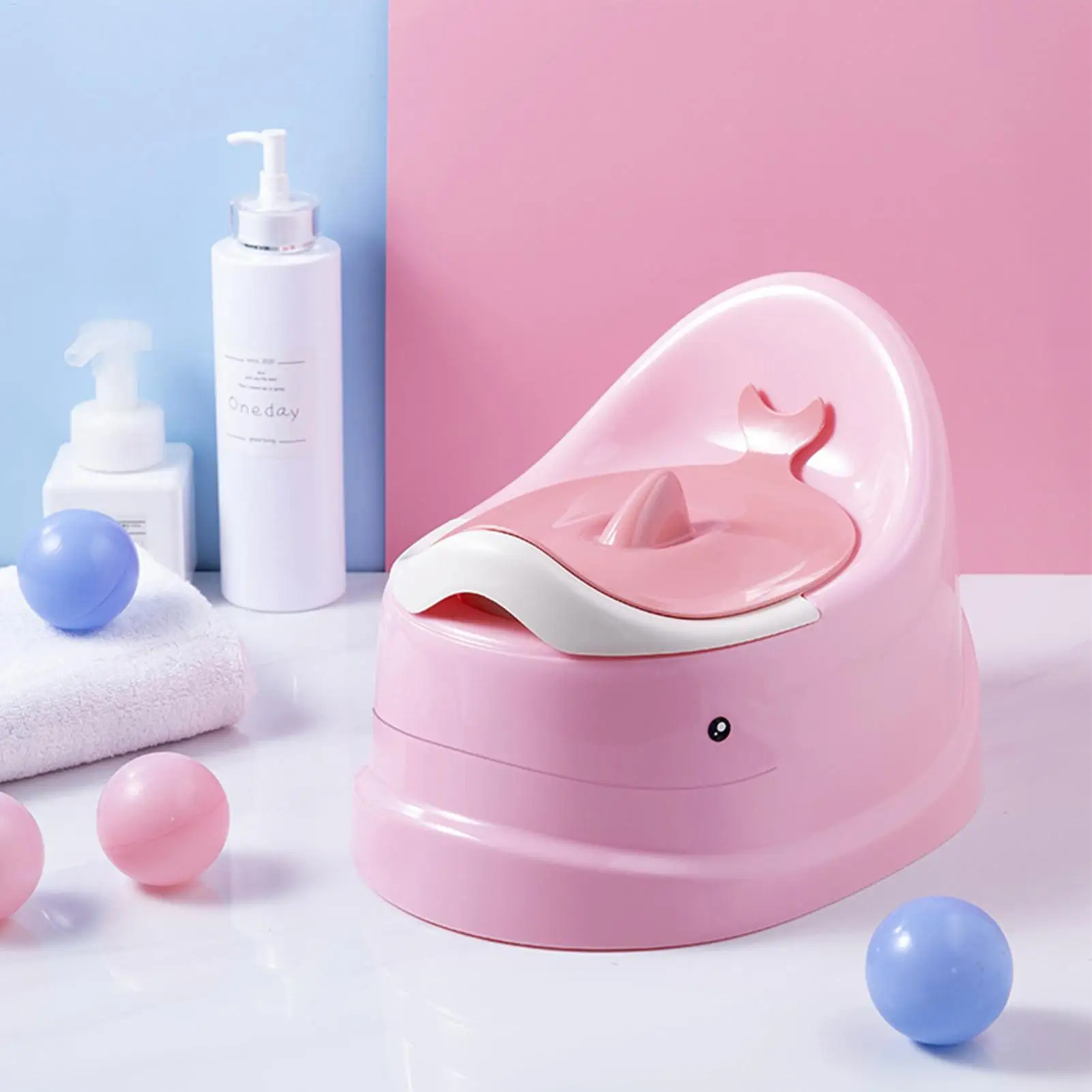 1pc Portable Toddler Potty Baby Toilet Trainer Training Toilet For Travel Stable And Safe Oval Bottom Design Non Slip Potty
