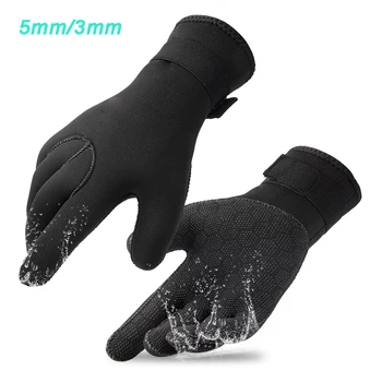 3mm/5mm Wetsuit Gloves Neoprene Diving Gloves Fishing Spearfishing Paddling Thermal Anti-Slip Surfing Gloves Diving Equipment 1
