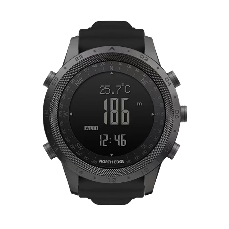 NORTH EDGE Digital Watches Sports Running Clock Climbing Hiking Wristwatches Waterproof for Men smart watch