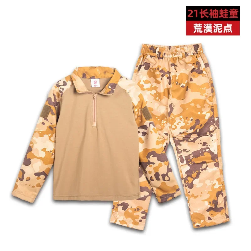 Kids Adult Military Tactical Training Uniform Set Children Jungle Camouflage Top Pants Men Special Forces Combat Outdoor Costume tactical pants tactical suit tactical shirt tactical men jackets