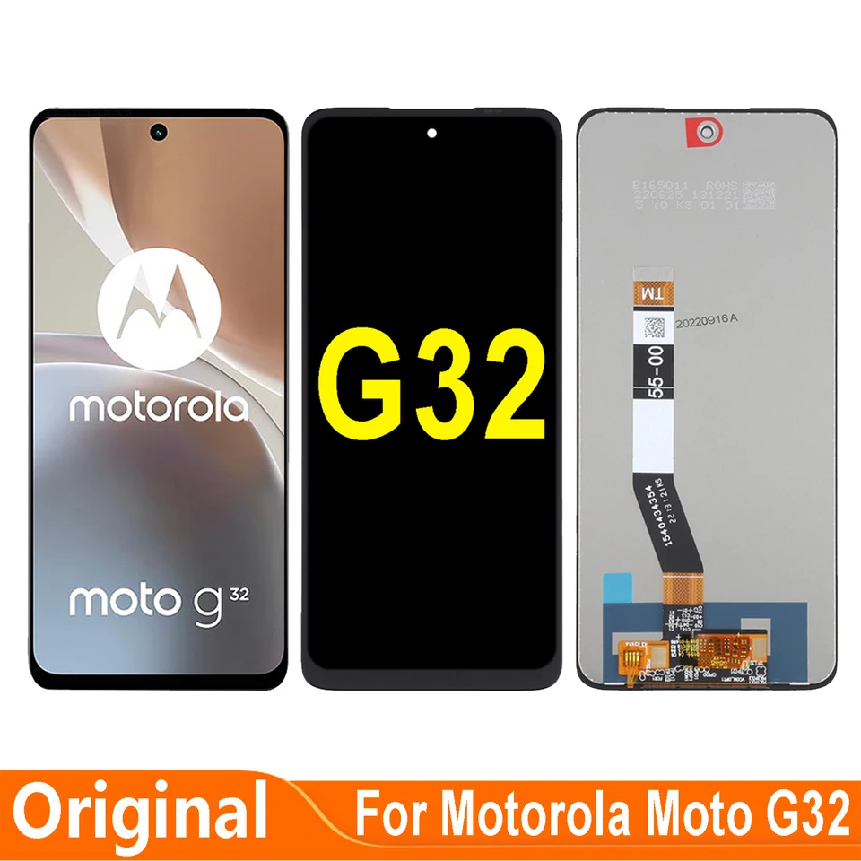 MH Schermo Per Motorola Moto G32 XT2235 Ricambio Display LCD Su Telaio Nero 3653156614712