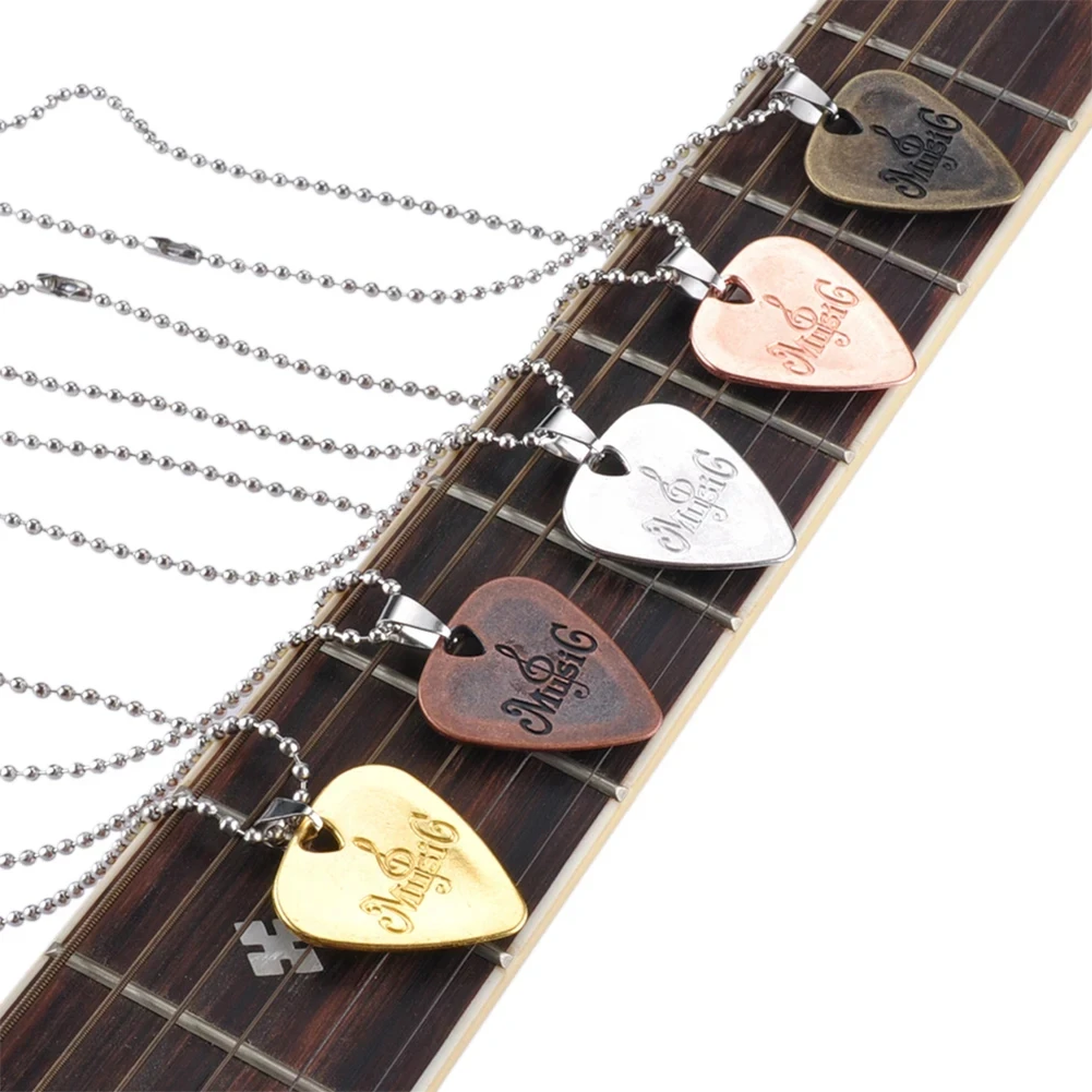 Guitar picks Miwayer metal guitar pick Zinc alloy pick necklace pendant plectrum For electric guitar musical instrument parts accessories