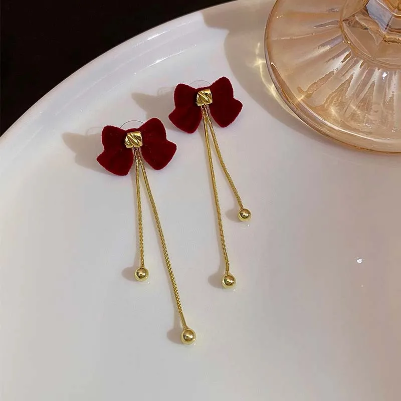 Orecchini effetto filigrana con Granato, Giada Rossa e Perle - Vintage