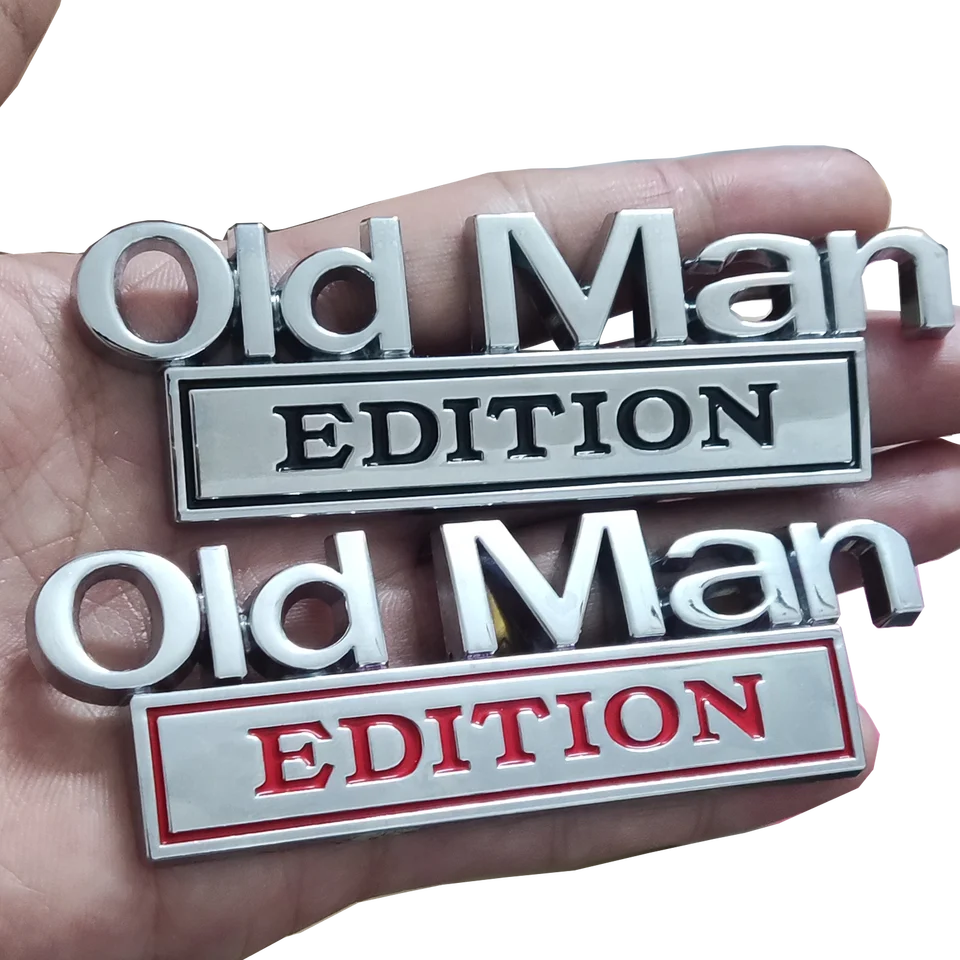Old Man Edition Autoaufkleber 3D Metall - Lustiger Emblem Aufkleber Für Auto Kotflügel