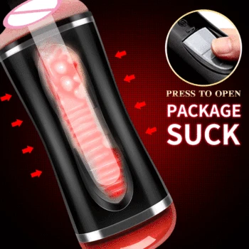 Automatic Sucking Male Masturbator Cup Heating Real Vagina Blowjob Electric Vibrator Pocket Pussy Adult Goods Sex Toys for Men 6