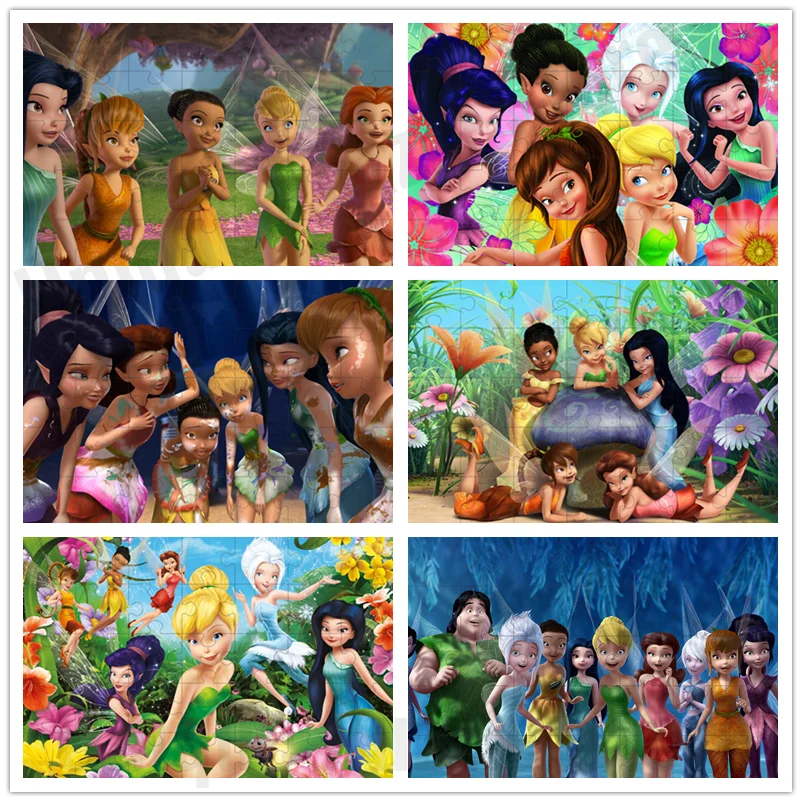 

Disney Tinker Bell 35/300/500/1000 Pieces Jigsaw Puzzles Wooden Puzzles Educational Toys Funny Family Entertainment Toys Artwork