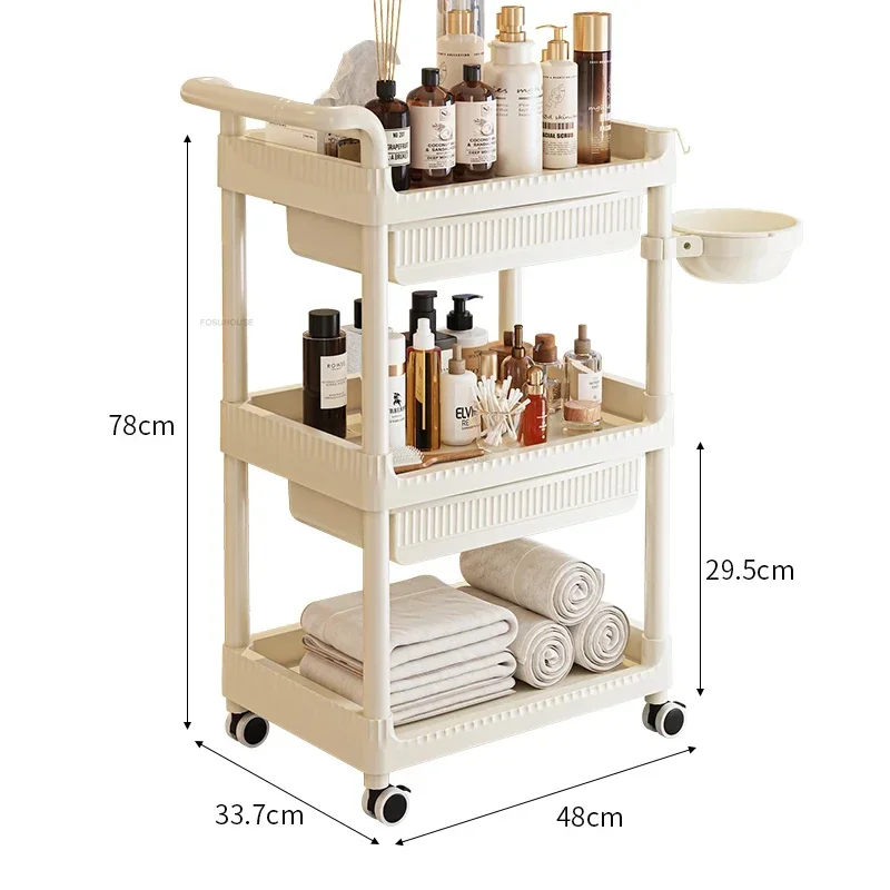 Multi Layer Storage Trolley Beauty Reception Trolleys Special Storage Rack Hairdressing Barber Shop Salon Trolleys For Furniture