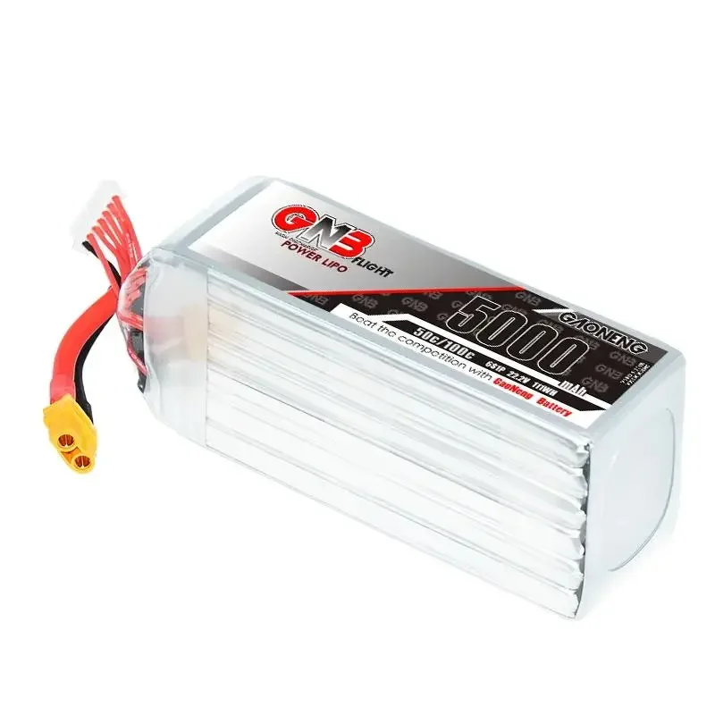 Max 100C GAONENG 11.1V/14.8V/22.2V 5000mAh 50C 3S1P/4S1P/6S1P Lipo Battery With XT60 Plug For FPV Drone RC Helicopter Car Boat 6