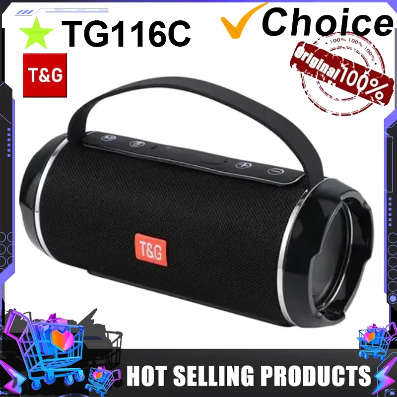 Bluetooth Speakers Wireless Portable Speakers Box Outdoor Speaker Subwoofer Music Center Boom Box With Radio T&G TG116C