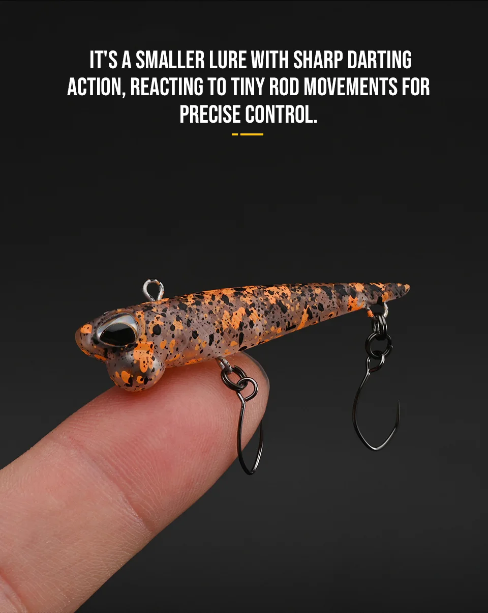 BLUX Shineride 45mm 4g Lipless Sinking Plug Angelköder Crankbait Stream Area Forelle Darts Kunststoff Kunstköder Tackle – Detail 4
