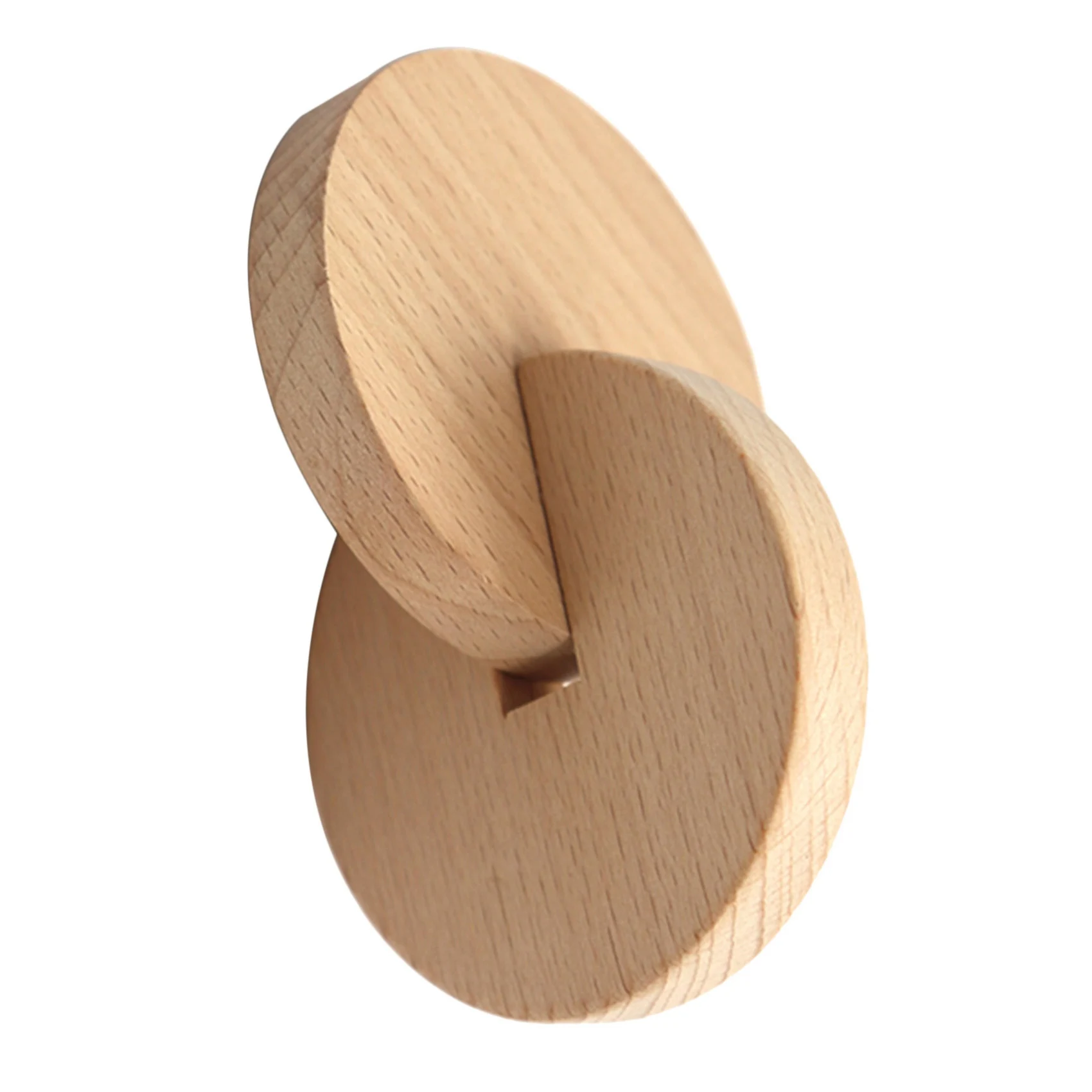 Newborn Infant Wooden Toys Exercise Hand Grasp Toy Interlocking Discs Solid Wood Preschool Children Toys 2