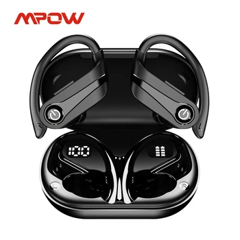Mpow Q63 Bluetooth 5.3 Wireless Earbuds with Mic IPX7 Waterproof 200H Earphones with Hooks for Sports Running Workout Gym 1
