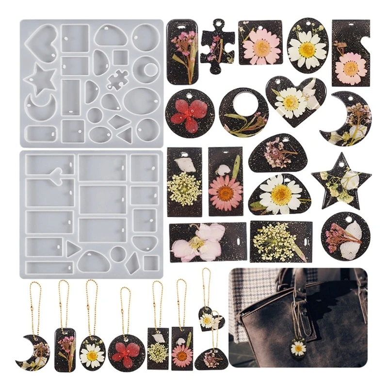 

Geometric Earring Silicone Mold Handmade Necklace Jewelry Keychain Pendant Mold