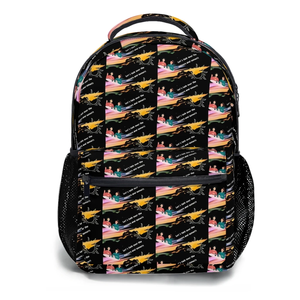 thumbnail image 1 of Mochila escolar yangshaomei 17 pulgadas estampado de conversación de moda, 1 of 4