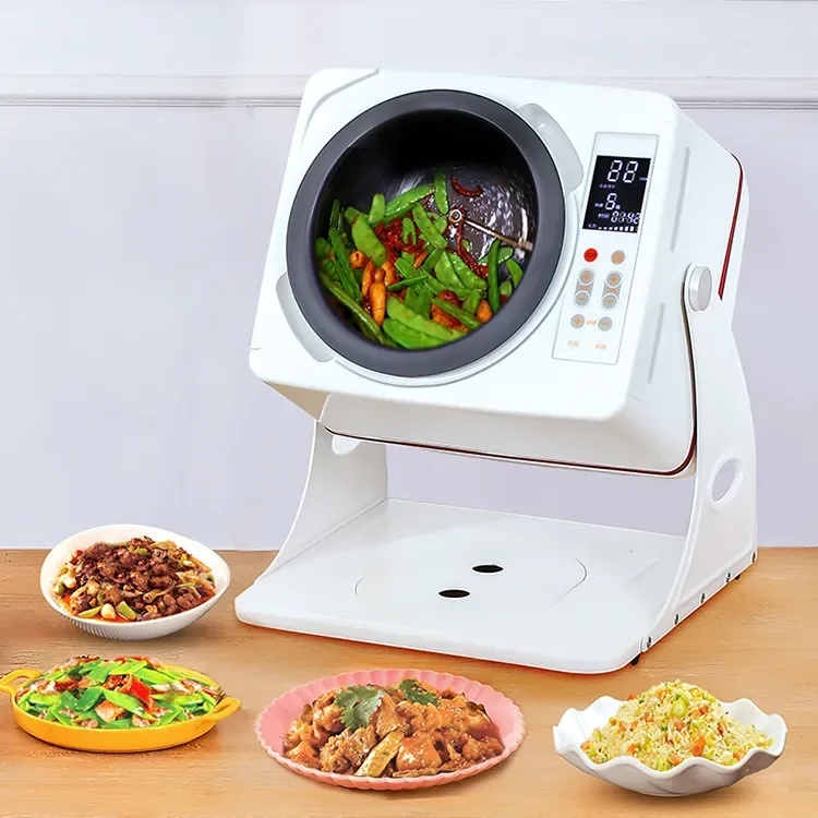 2024 220v/50hz 6L Vegetable Cooking Machine Commercial Automatic Canteen Large Intelligent Robot Drum Type Fried Rice Machine kws ch302 intelligent temperature controller ac110 220v 60 50hz efficient stable performance for defrosting refrigeration