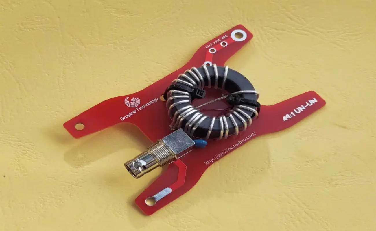 

49:1 комплект коротковолновых антенн с наконечником, «сделай сам», портативное мини-магнитное кольцо, 50 Вт, четырехдиапазонное EFHW