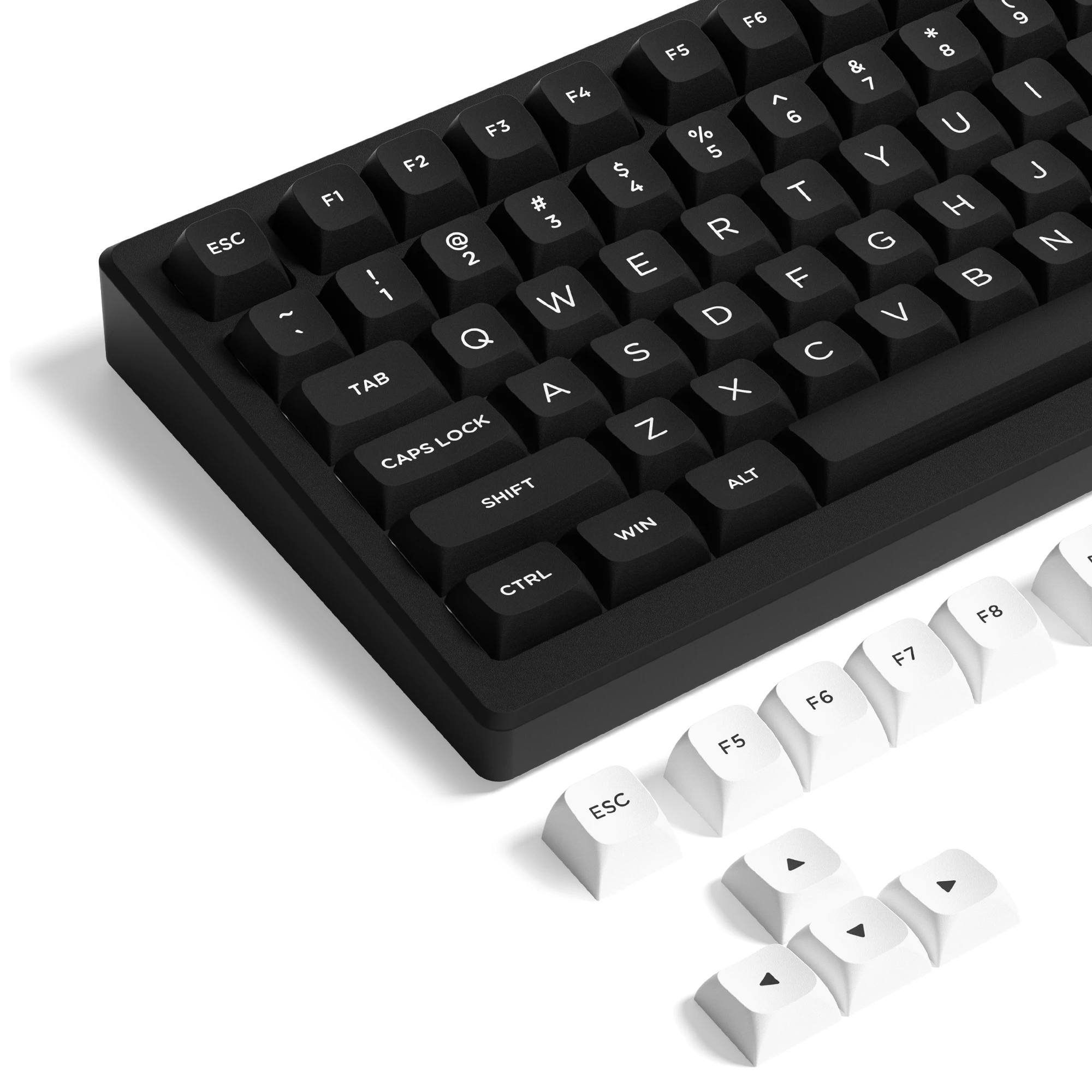 Custom Doubleshot Key Cap para Cherry mx Switches Teclado de Jogo Mecânico Preto e Branco Xvx Perfil Pbt Keycaps Wob 189 Chaves - Imagem 2