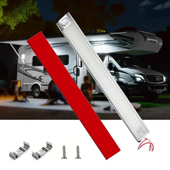 120LED 자동차 인테리어 조명, 고휘도 인테리어 독서등 스트립, 밀폐형 화물 트레일러 RV 트럭 캠핑 보트용, 12V-80V