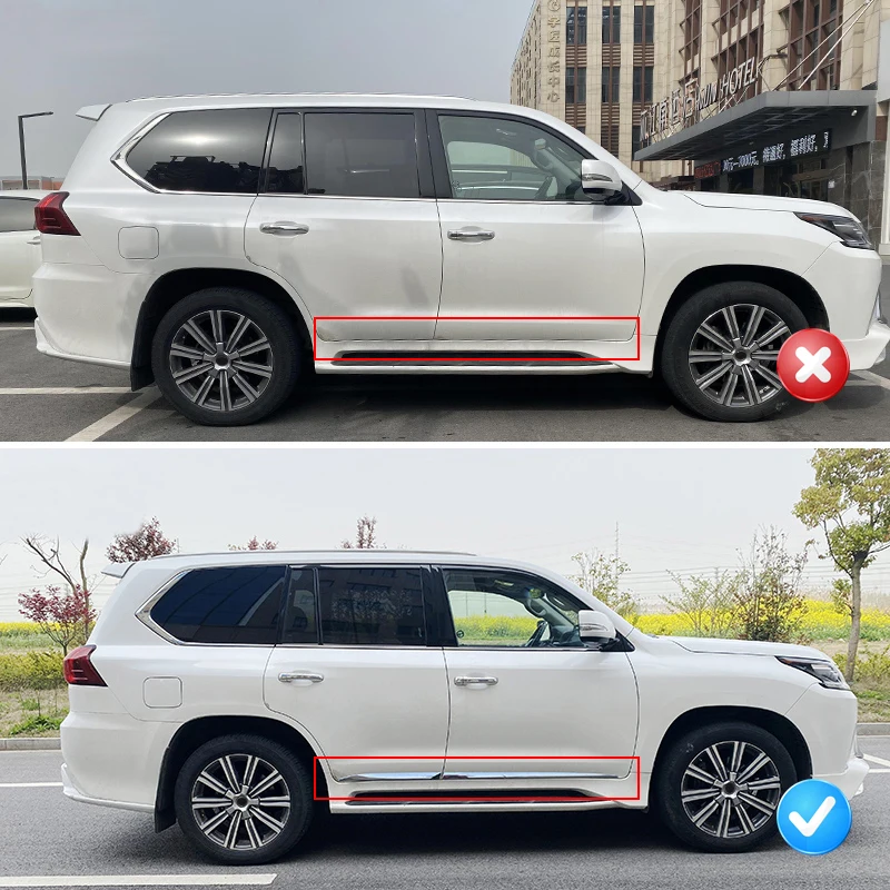 2008-2022 렉서스 LX 570 LX570 2021 2020 2019 2018 2017 2016 2015 자동차 도어 크롬 트림 업그레이드 바디 키트 장식 액세서리