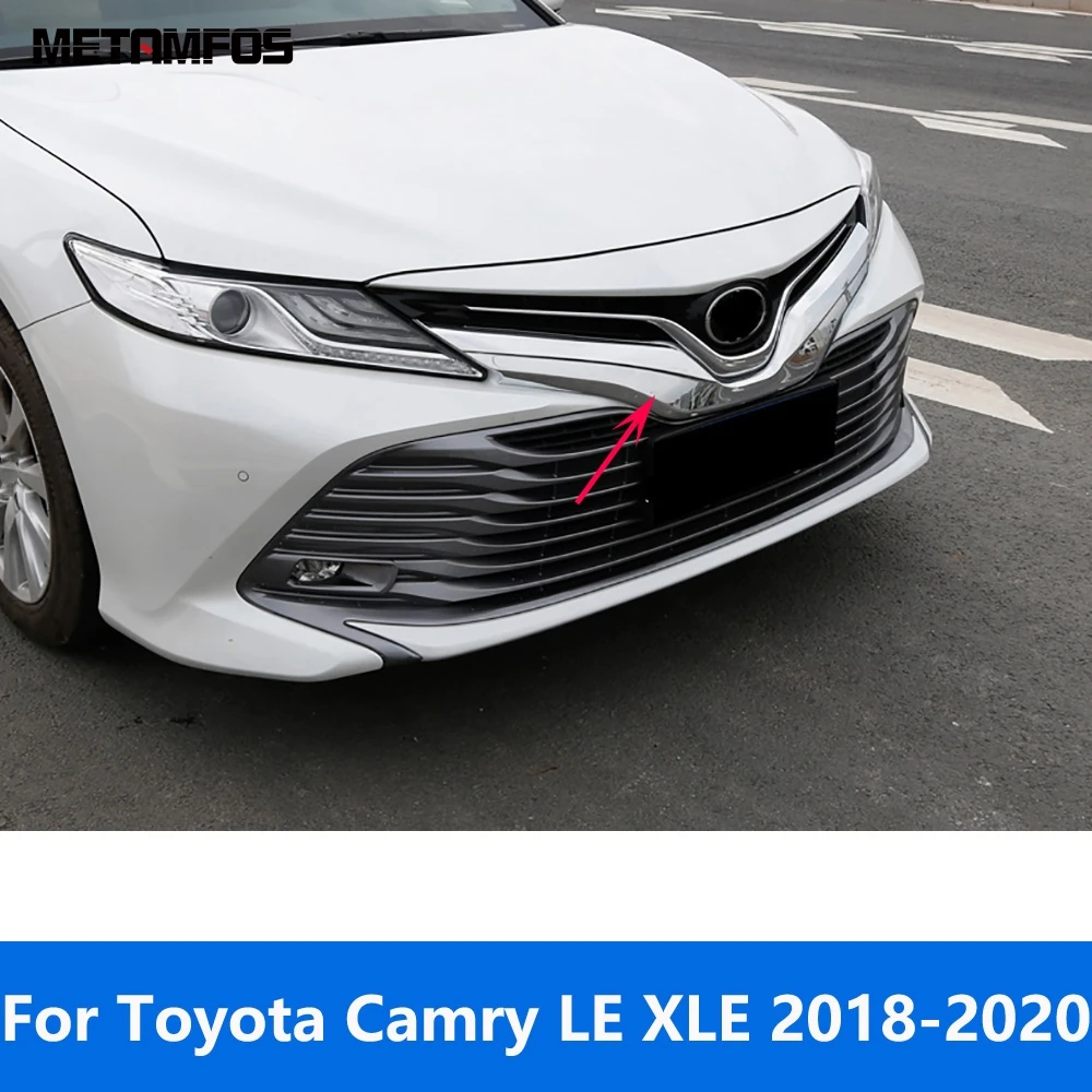 

Car Accessories For Toyota Camry LE XLE 2018 2019 2020 Exterior Carbon Fiber Front Center Grille Racing Grill Cover Molding Trim