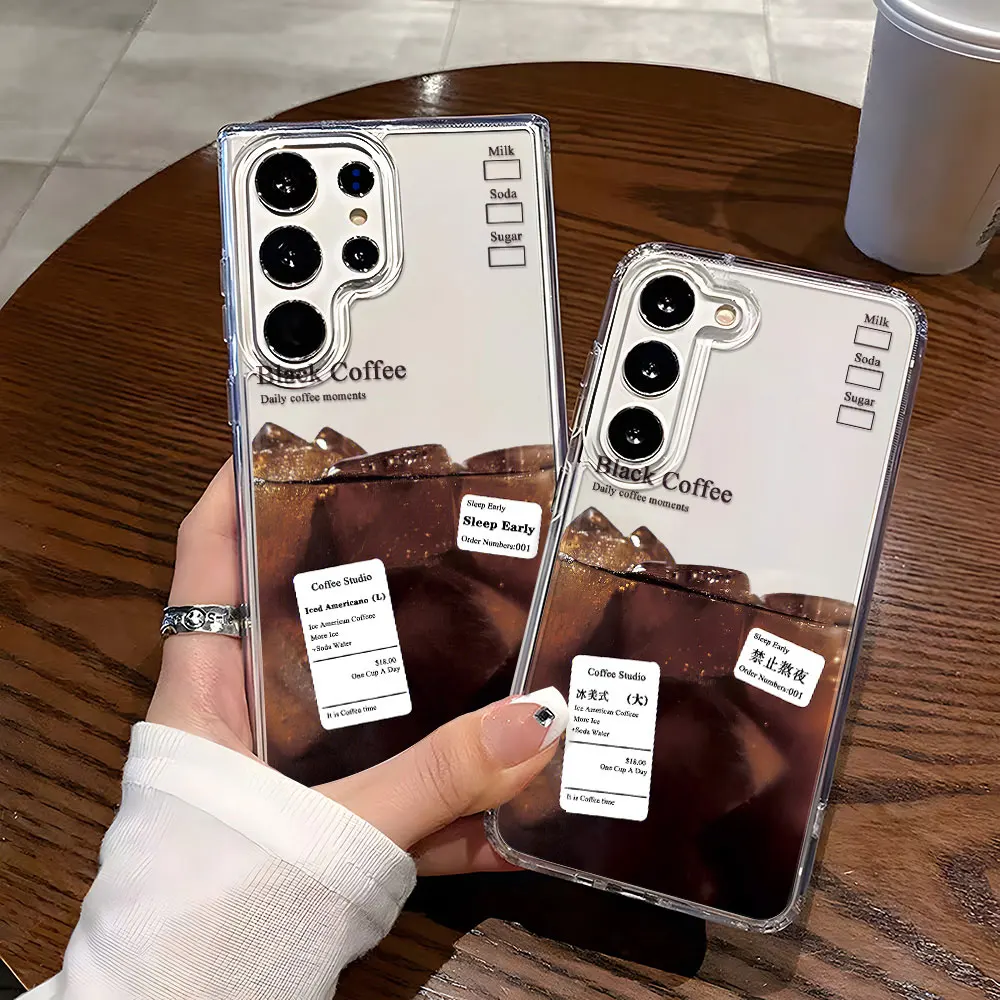 Transparent Shockproof Soft Silicon Coffee Phone Case