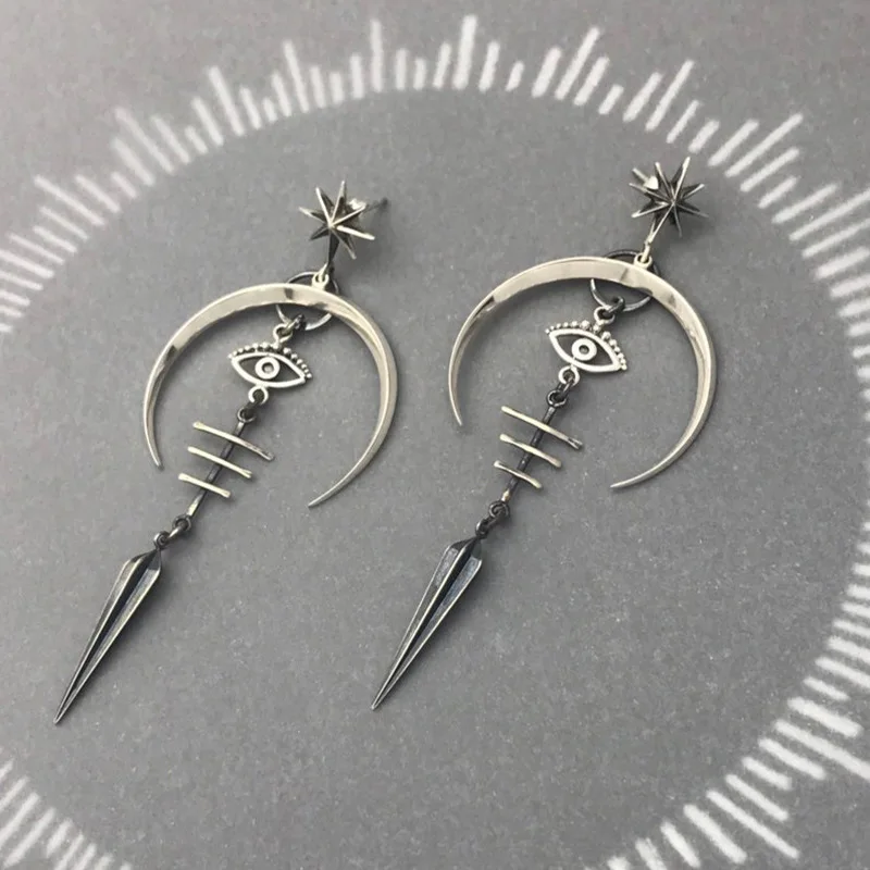 Dangle Earrings Devil Eye Tassel Women Vintage Jewelry