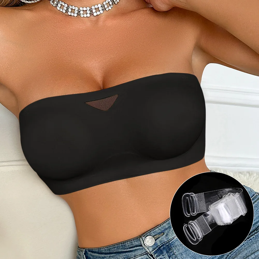 Women Sexy Bra Breathable Seamless Bralette-See-Through Detachable Straps, Push-Up, Comfortable, Non-Slip, Lightweight women lingerie bra
