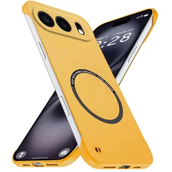 Ultra Slim Frameless Matte PC Case with Magsafe Wireless Charging and Shockproof Protection for Honor 500 Pro (YELLOW)