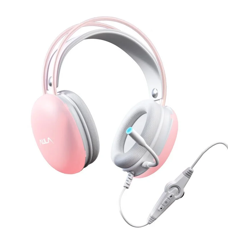 AULA S505 Headworn Wired Esports Computer Game Earbuds RGB with Microphone Laptop Stereo Noise Reduction Internet Cafe