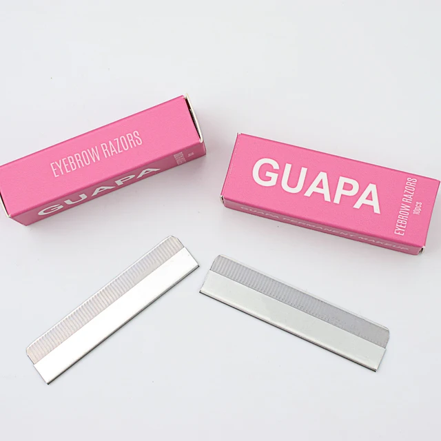 GUAPA Eyebrow Razor Blades Microblading Pencil Sharpener Tool Stainless Steel Single Edge Razor Blades Permanent Makeup
