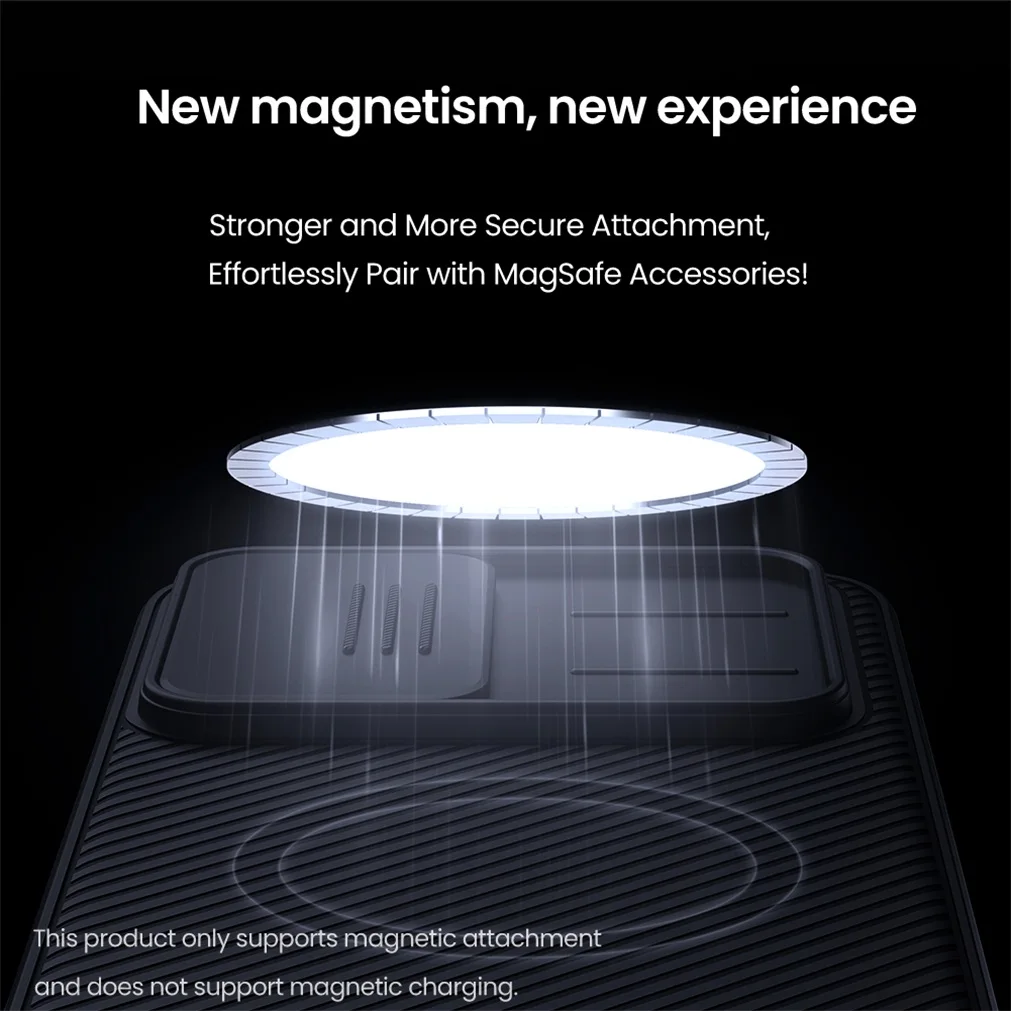 MagSafe Case For Xiaomi Poco F7 NILLKIN CamShield Pro Shockproof Slide Camera Cover For Poco F7 Magnetic Case With Magnetic Ring