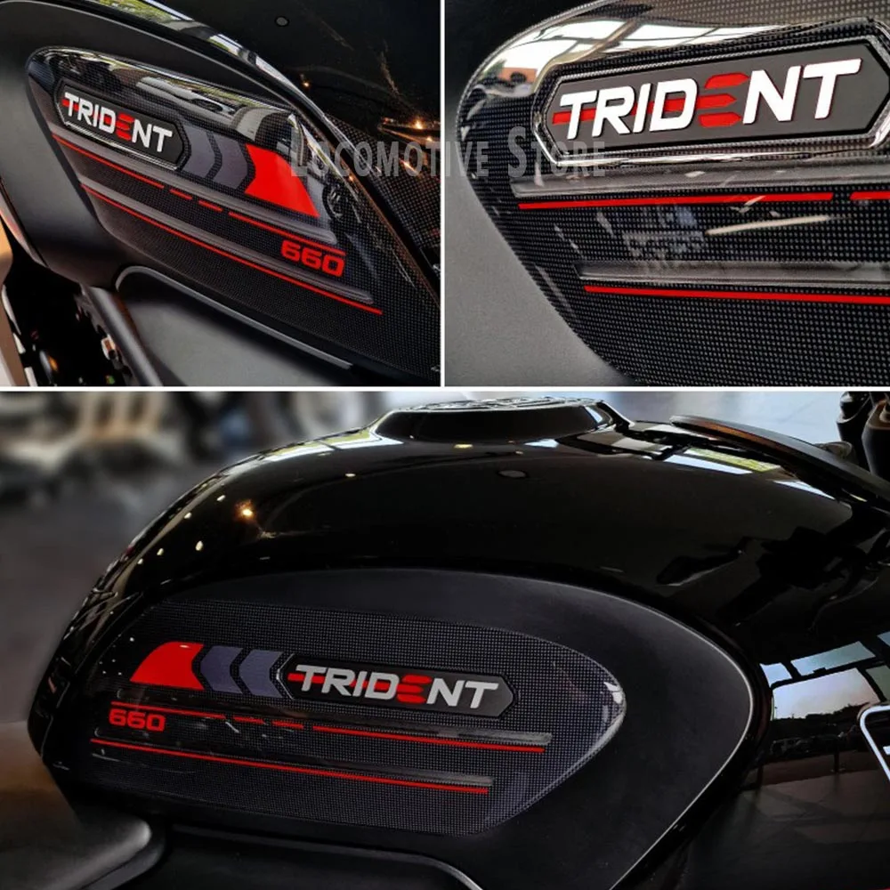 Trident 660 Sticker 3D Gel Epoxy Sticker Kit 3D Motorcycle Tank Pad Protection Sticker Kit for Trident 660 Trident660 2021-2023