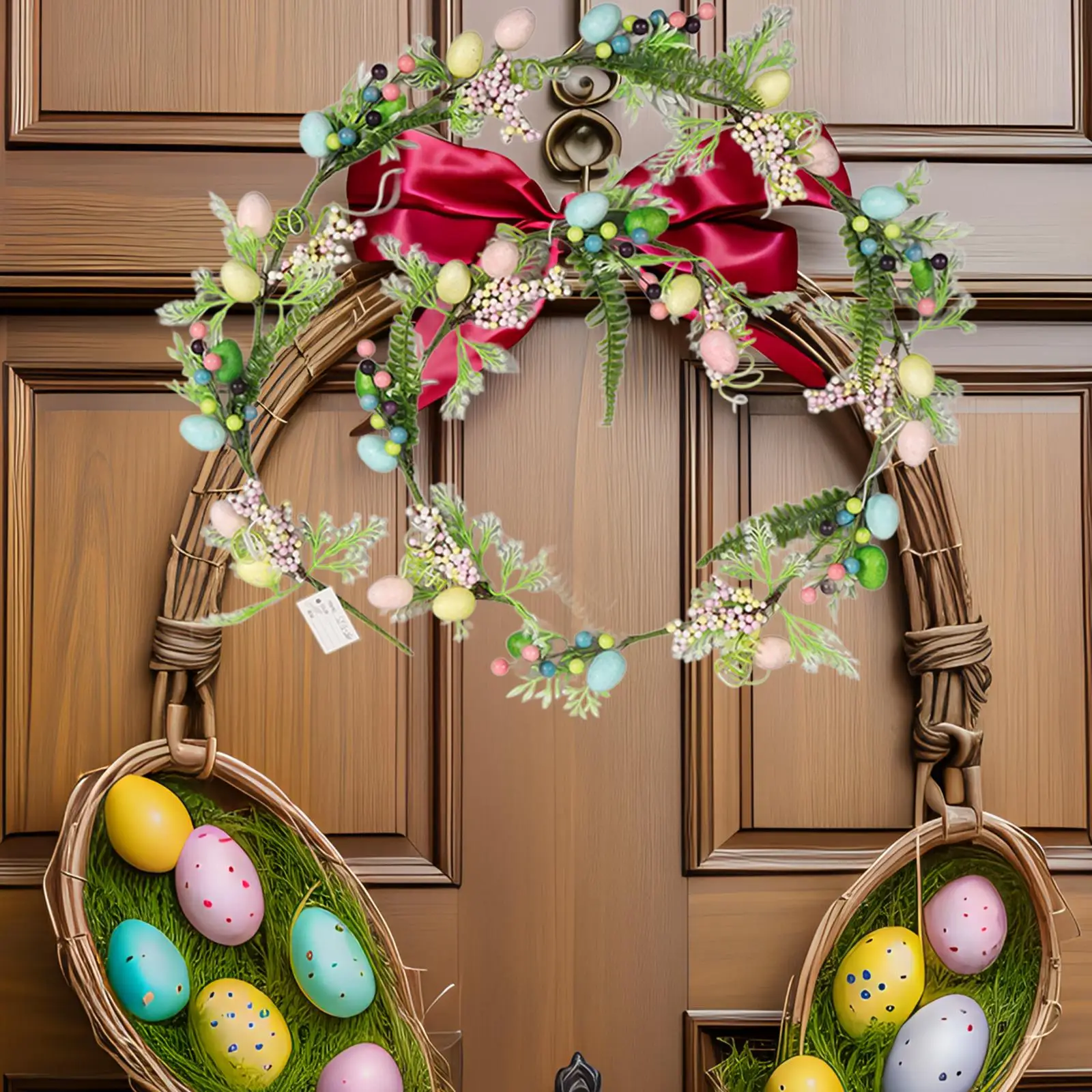 

Easter Artificial Garlands Mixed Berry Garland, with Easter Eggs Decorative