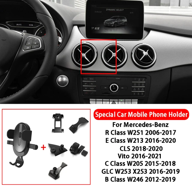 Support de téléphone portable rotatif pour voiture, support pour grille  d'aération, support rapide, support pour GPS, support résistant à 360  degrés, Mercedes-Benz C, GLC, CLA, GLA, classe W205 - AliExpress