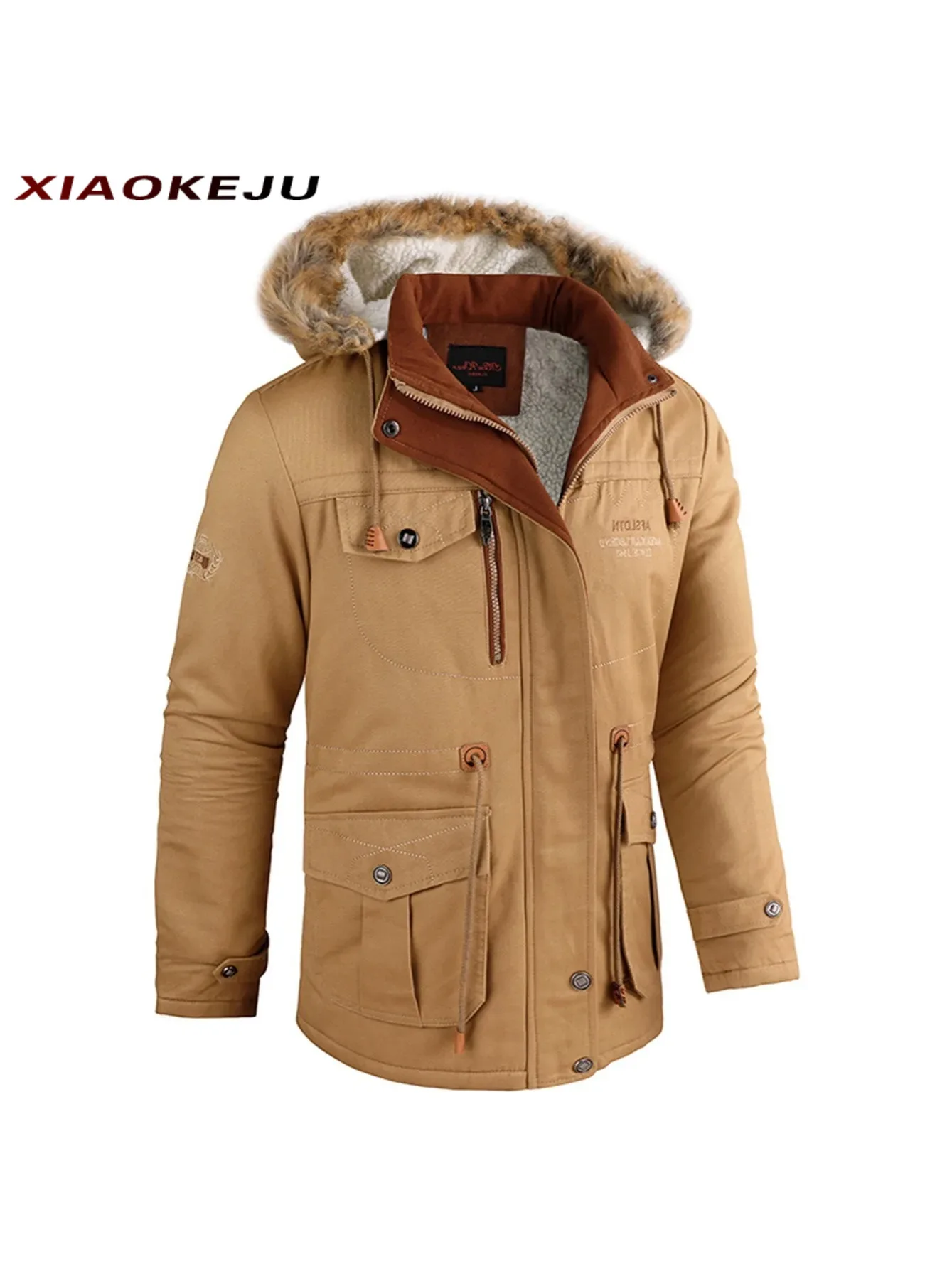 Men's Winter Coats Big Size Clothes Top Male Winter Coat Tactical Fleece Jacket Camping Sports Cardigan Bomber