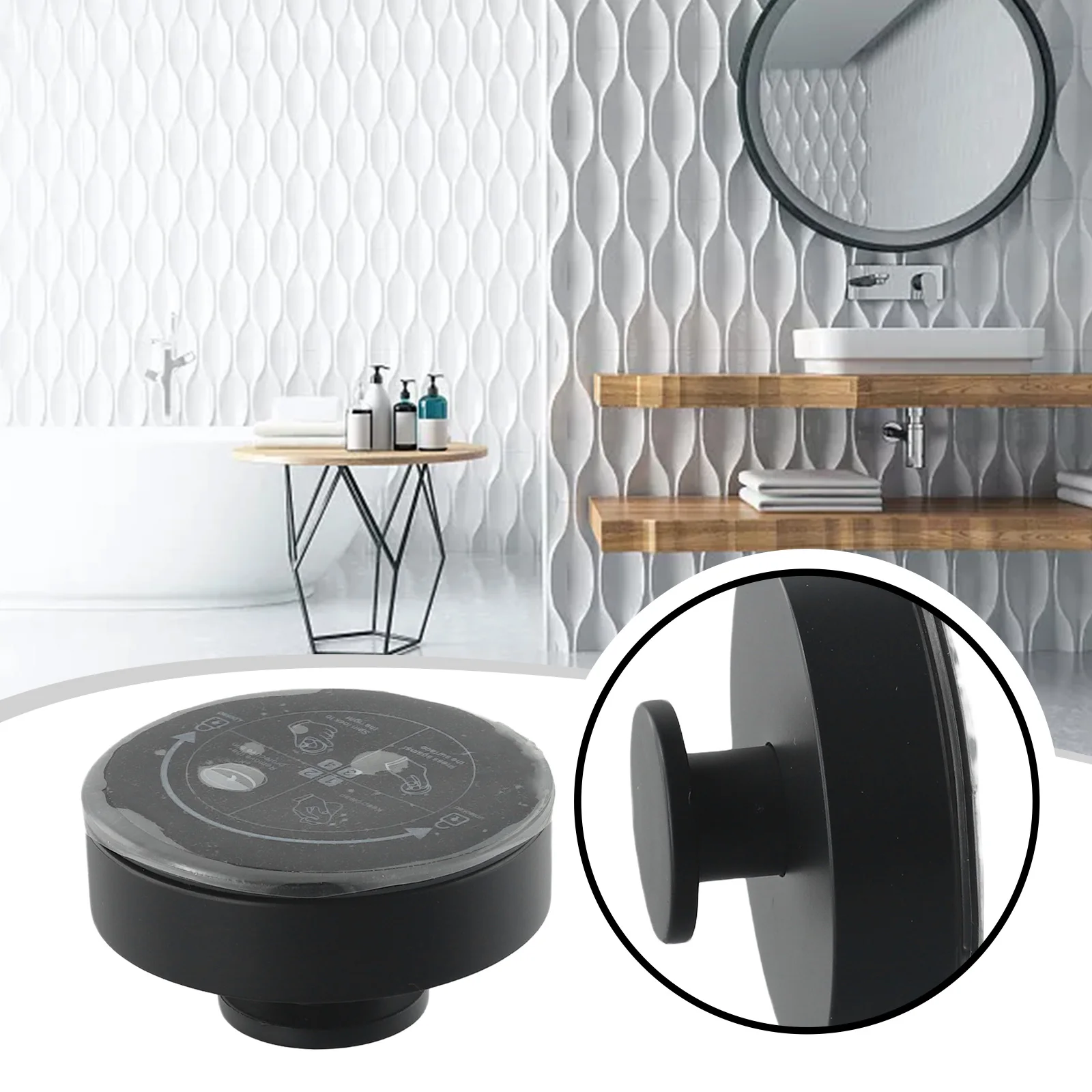 

Home Organization Suction Cup Hooks Bathroom Durable Glass Kitchen Lacquer Wood Marble Quick Install Repeated Use