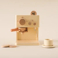 Children's Coffee Machine Kitchen Toys Wooden Montessori Toy Set Kids Cosplay Play House Early Education Educational Toys Gifts 1