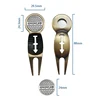 GvOvLvF Golf Divot Tool With Marker Pitch Mark Green Divot Repair Tool Golf Pitchfork Golf Training Aids Silver And Copper Color 4