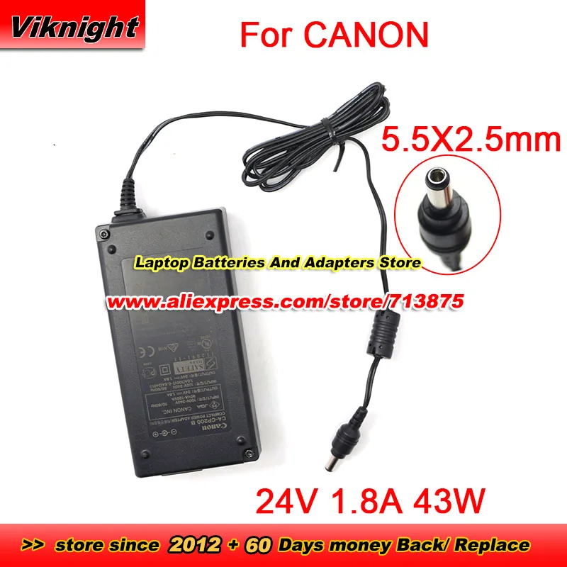 

Genuine CA-CP200 B 43W For Canon Compact Power Adapter 24V 1.8A For Selphy Printer CP1300 CP900 With 5.5X2.5mm Tip