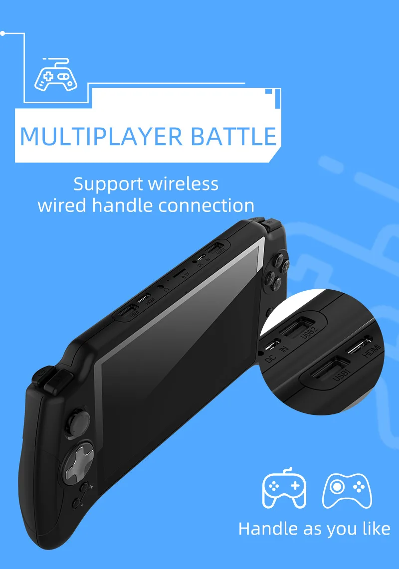 Powkiddy new product x17 Android handheld 7-inch large-screen handheld PSP game console DC/ONS/NGPMD arcade