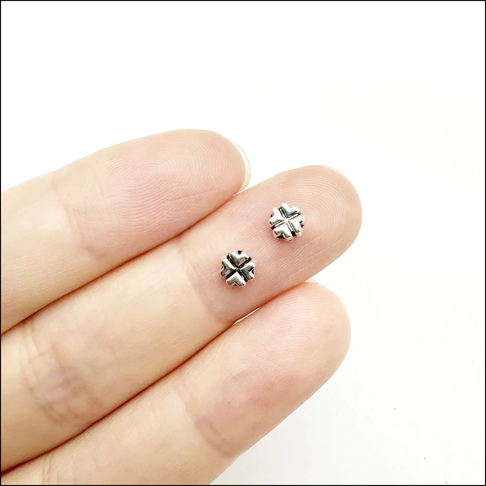 작은 별 하트 꽃 참 앤티크 실버 컬러 스페이서 비즈 쥬얼리 액세서리 DIY