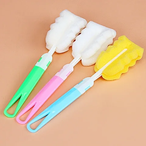 

Long Handle Sponge Brush Kitchen Detachable Non-Toxic Safe Bottle Thermos Cleaning Tool For Washing Mug Sponge Cup Brush Tool