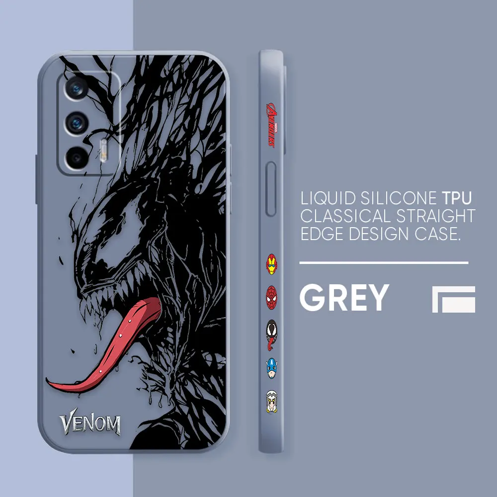 thumbnail image 1 of Case For OPPO Realme 9 8 8I 7 6 5 C21 GT NEO 2 3 5 V15 V25 Colour Simple Liquid Silicone Case Marvel Comics Venom, 1 of 5