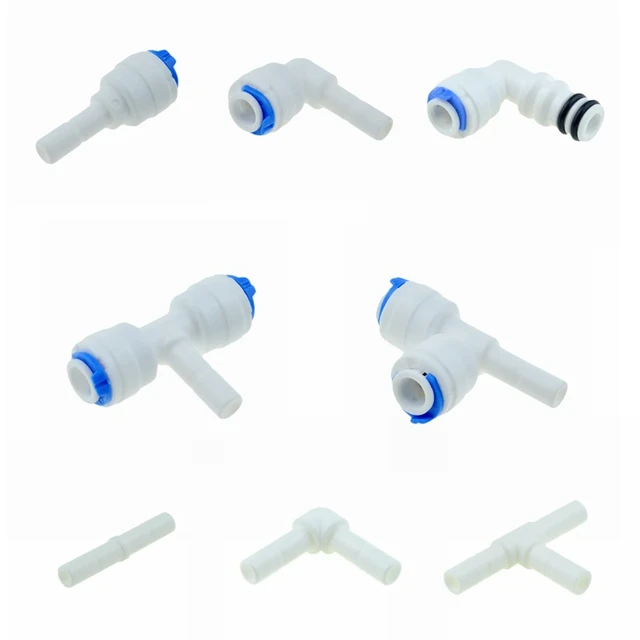 Water Straight Pipe 1/4 3/8 Hose Plastic  Reverse Osmosis Tee Connection -  1/4 3/8 - Aliexpress